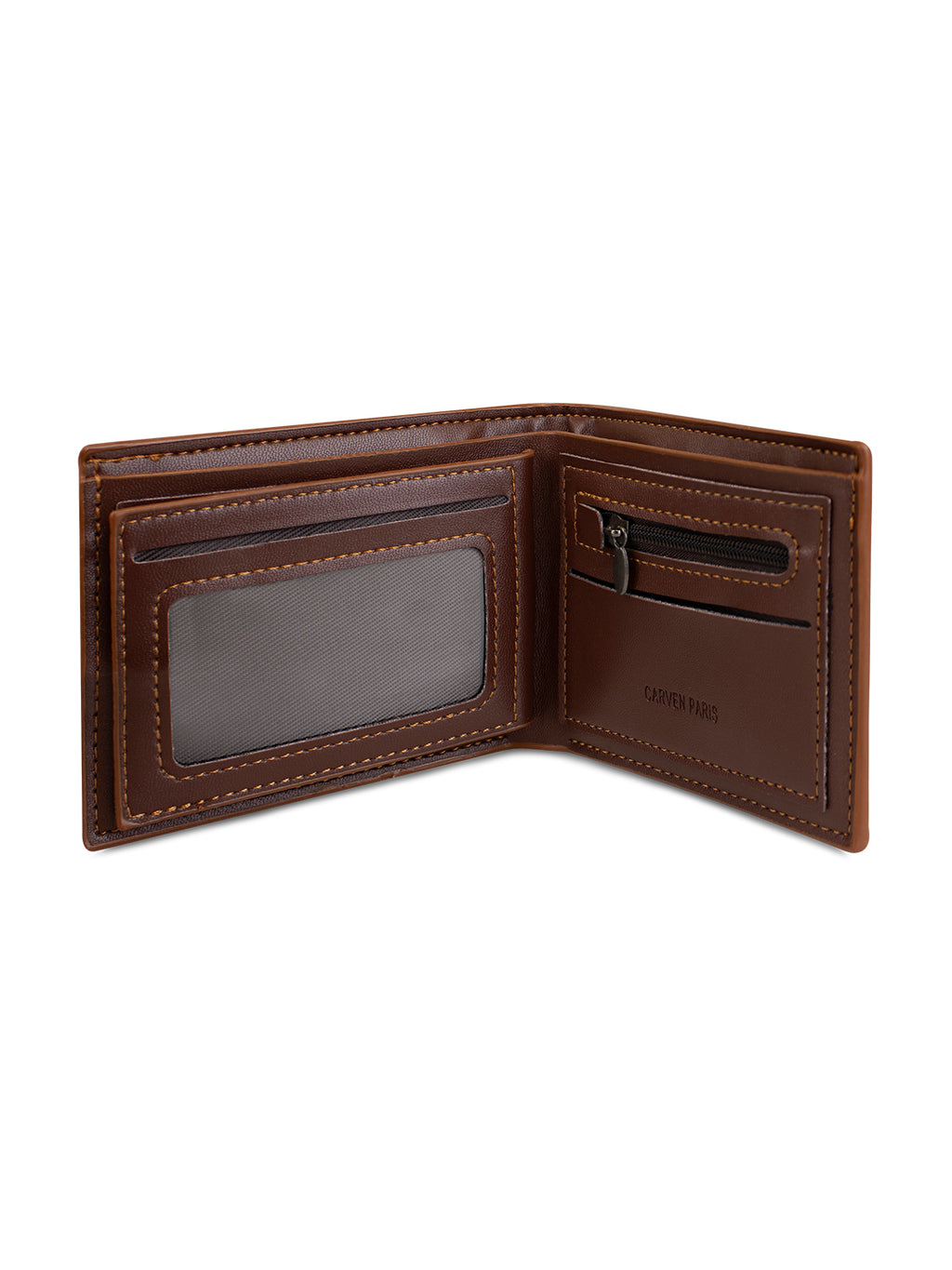 Billetera hombre Gino café con monedero Carven Paris
