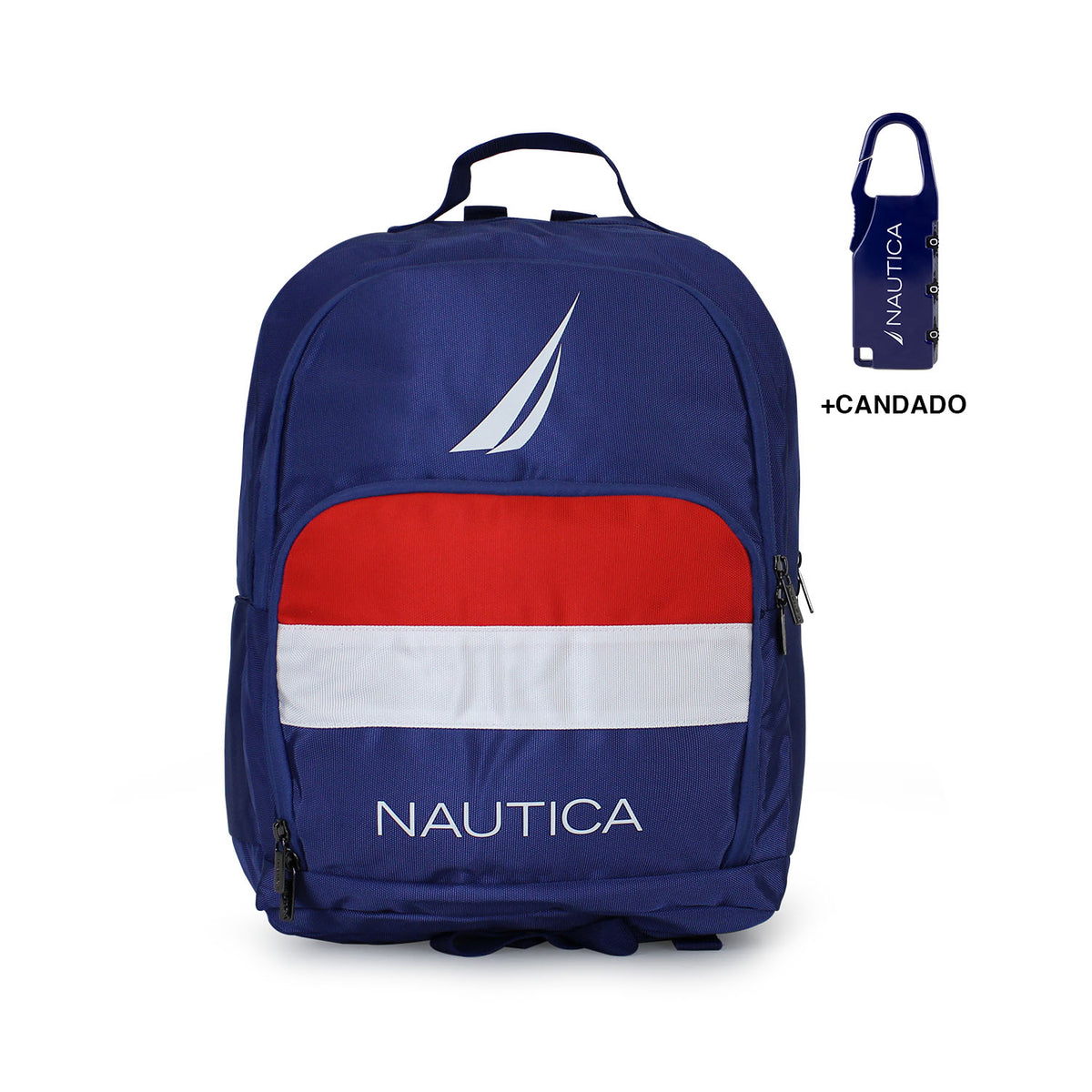 Mochila Pólux azul Nautica + Candado