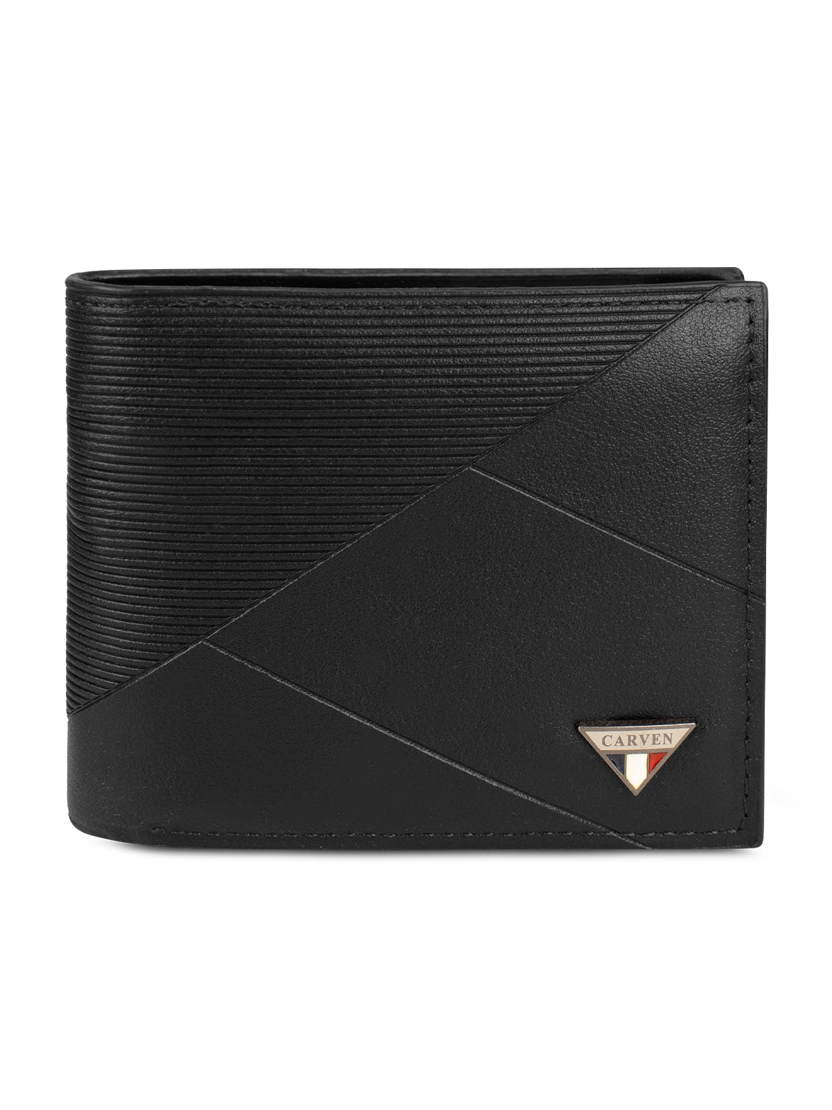Billetera hombre Enzo negra con monedero Carven Paris