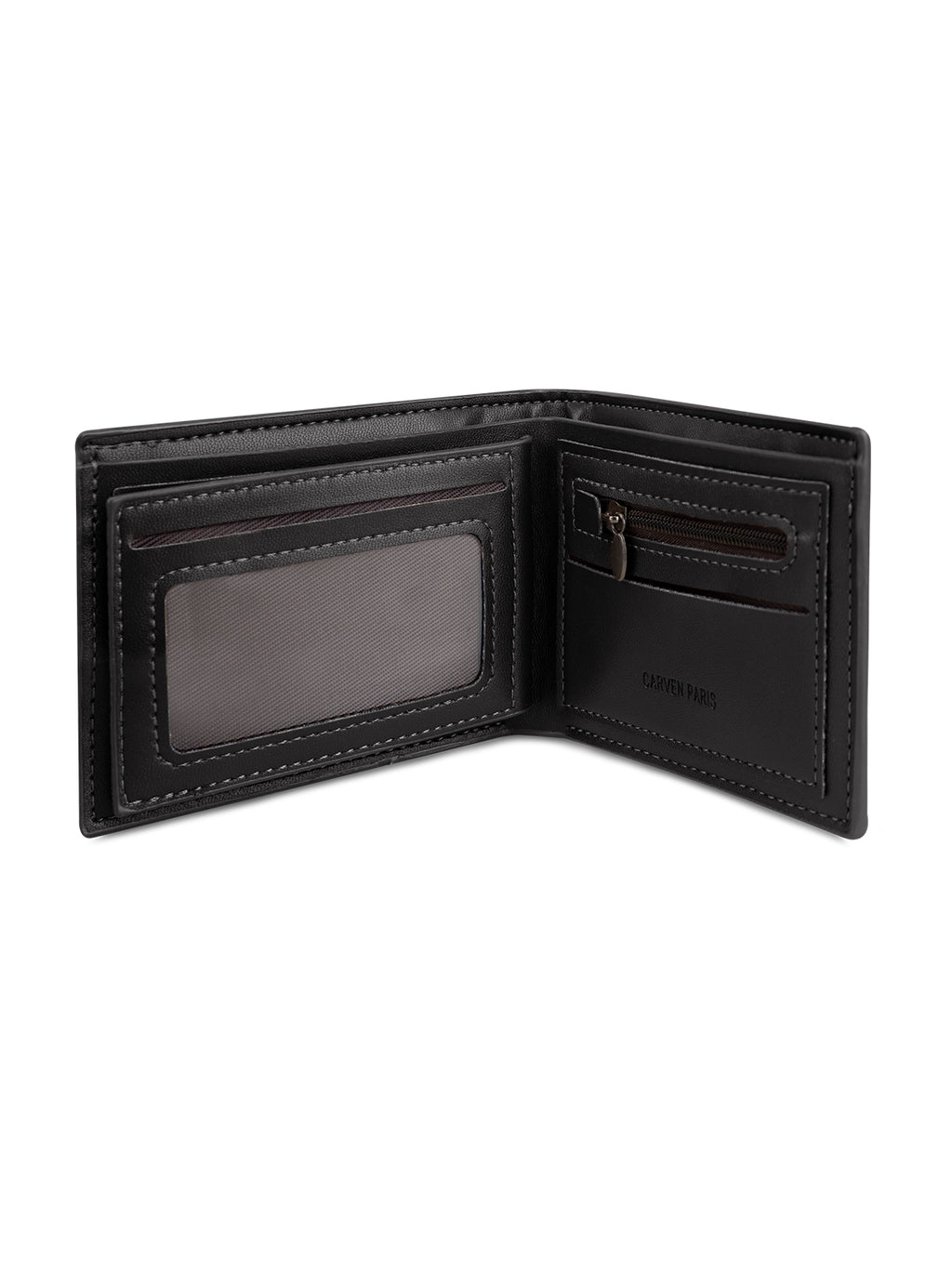 Billetera hombre Gino negra con monedero Carven Paris