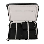Pack Maleta Grande DKNY Beveled celeste + Organizador de viaje 6 Piezas negro