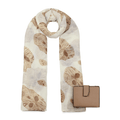 Pack Billetera Briana + Pañuelo Omani beige