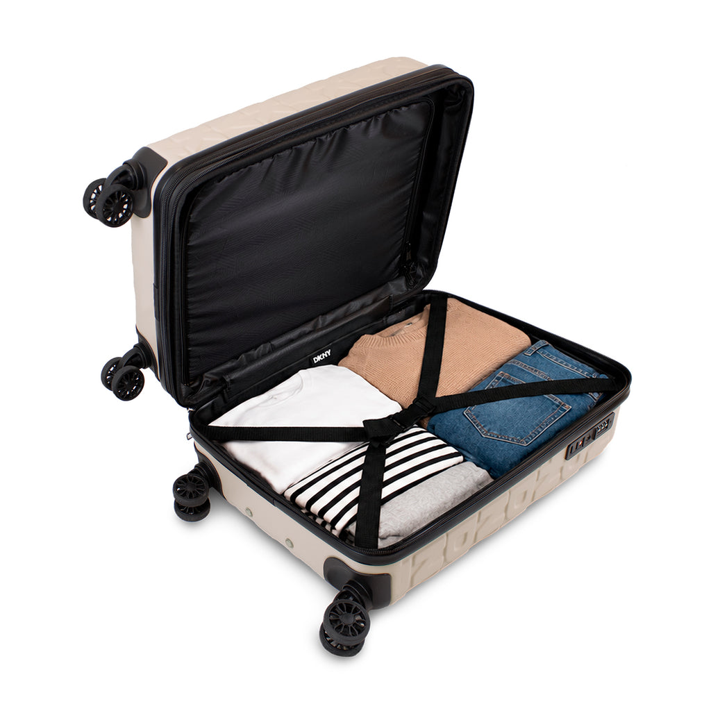 Pack Maleta de Cabina Meghan beige + Almohada de Viaje DKNY
