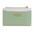 Billetera tarjetero mujer con monedero Zoe Carven verde