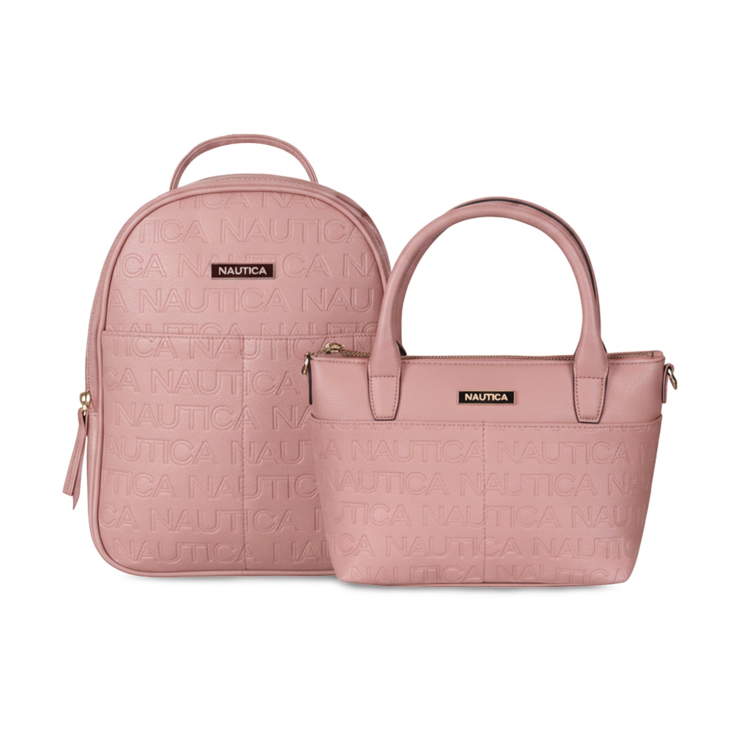 Pack Mochila Queen + Bolso tipo cartera Delray rosa