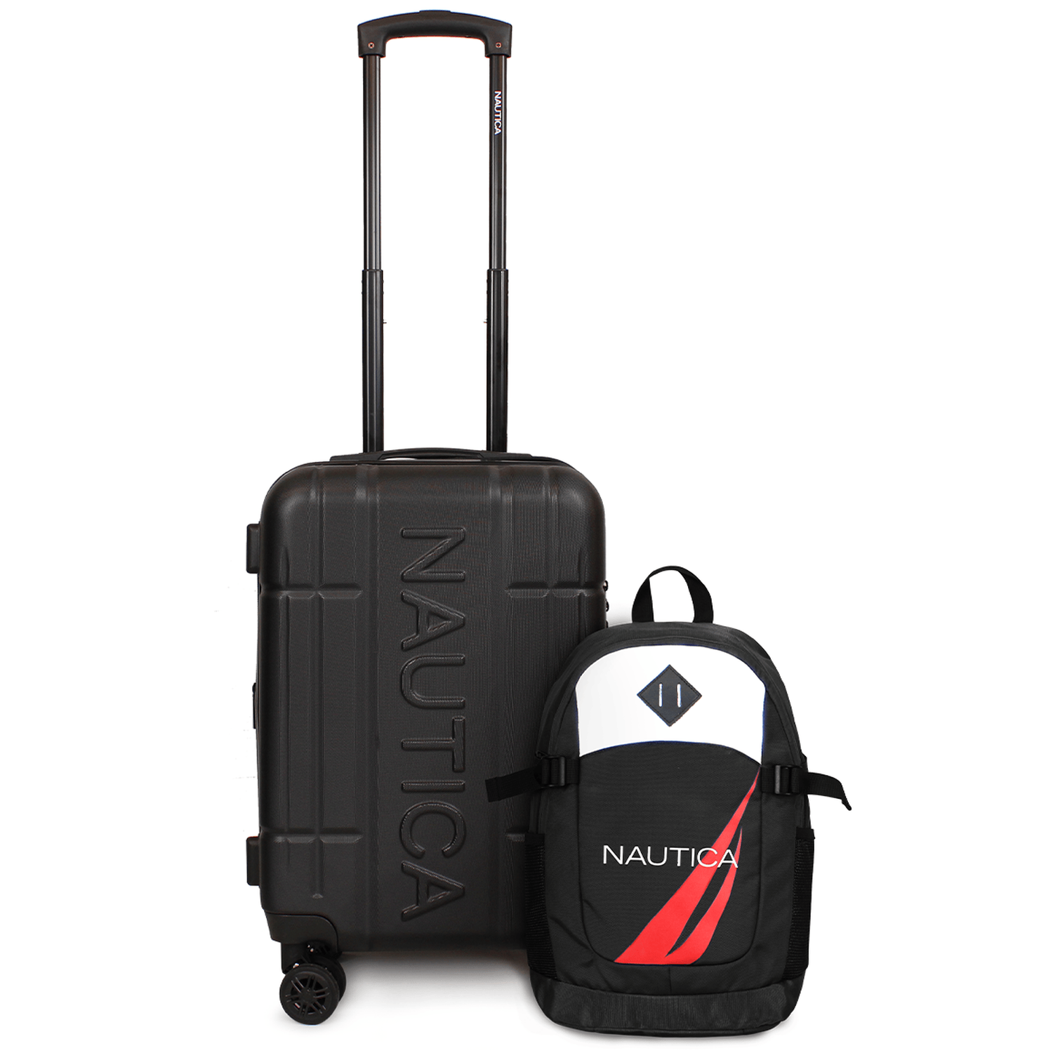 Pack Nautica Maleta cabina Amsterdam + Mochila Atlas negra negro