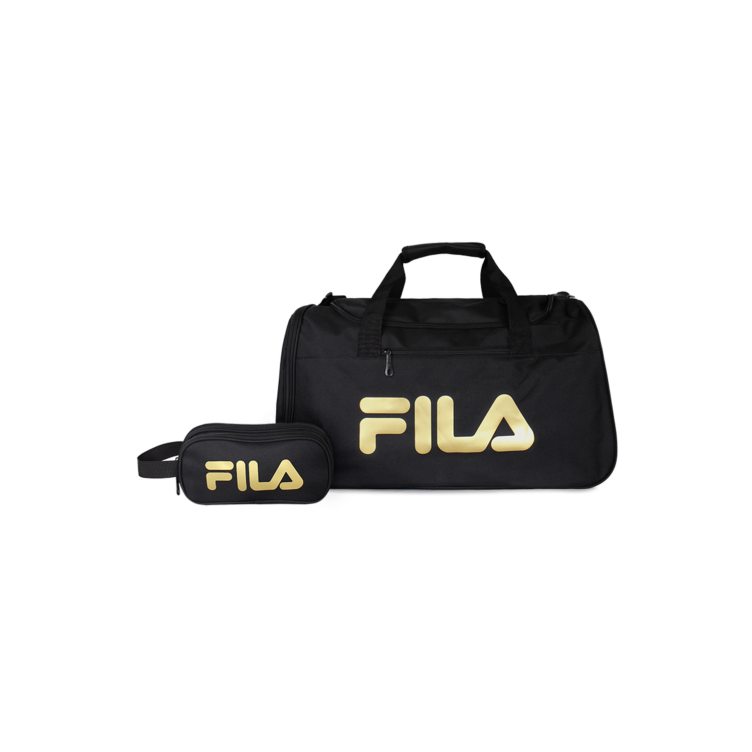 Pack Bolso Verona gold 42 lts + Neceser Spark negro