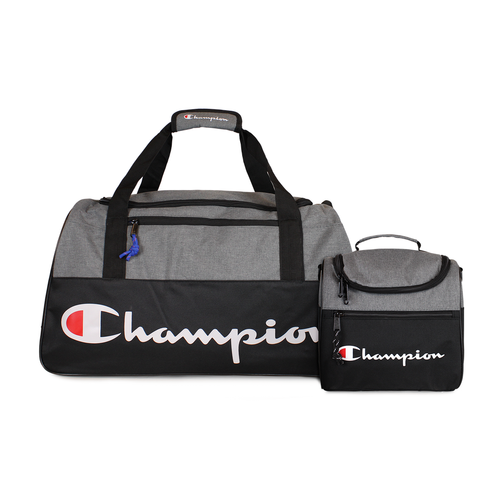 Pack bolso Atlanta 45lts + Lonchera Oxford gris