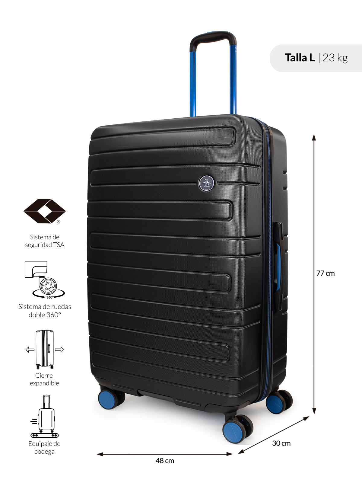 Pack 2 maletas S+L Milan negro