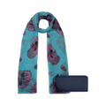 Pack Billetera Delia + Pañuelo Omani azul