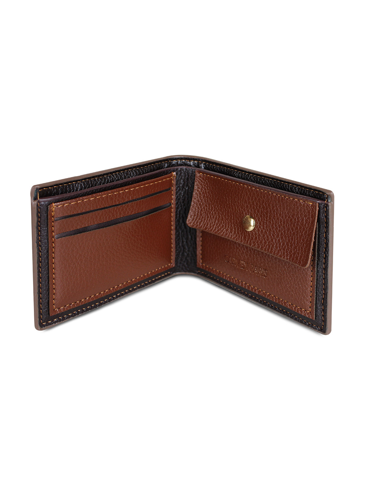 Billetera hombre Jack café oscuro con monedero Carven Paris