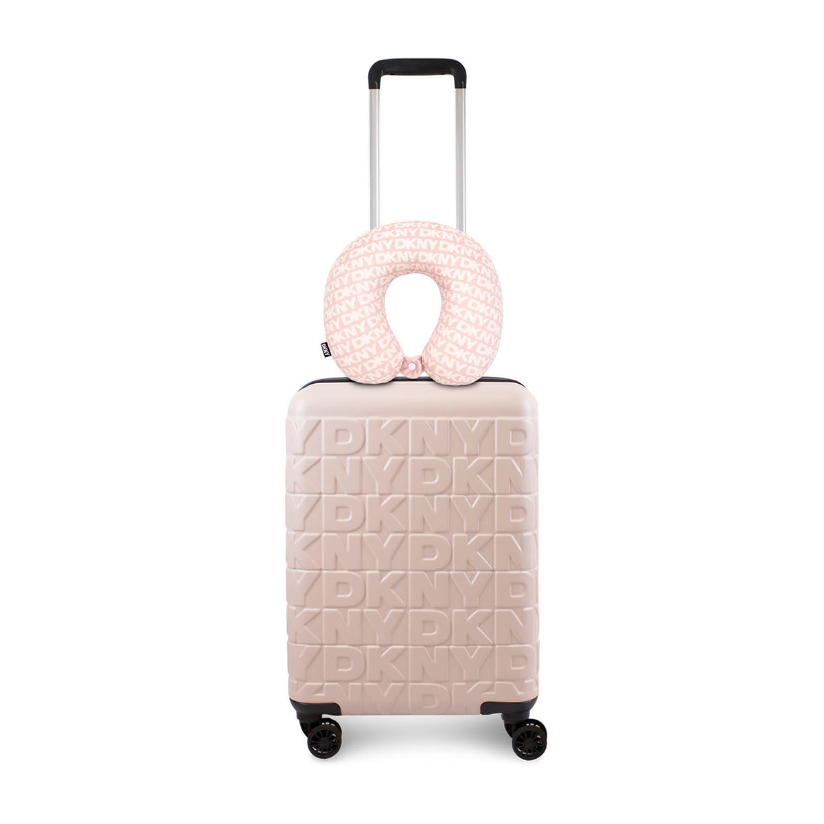 Pack Maleta de Cabina Meghan rosada + Almohada de Viaje DKNY
