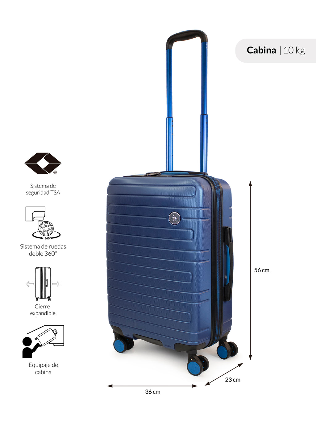 Maleta de cabina Milan azul