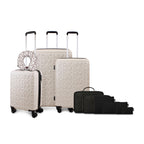 Set Maletas S+M+L Meghan beige + Almohada + Organizador DKNY