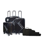 Set 3 Maletas DKNY Your Call negra + Almohada + 6 organizadores bk