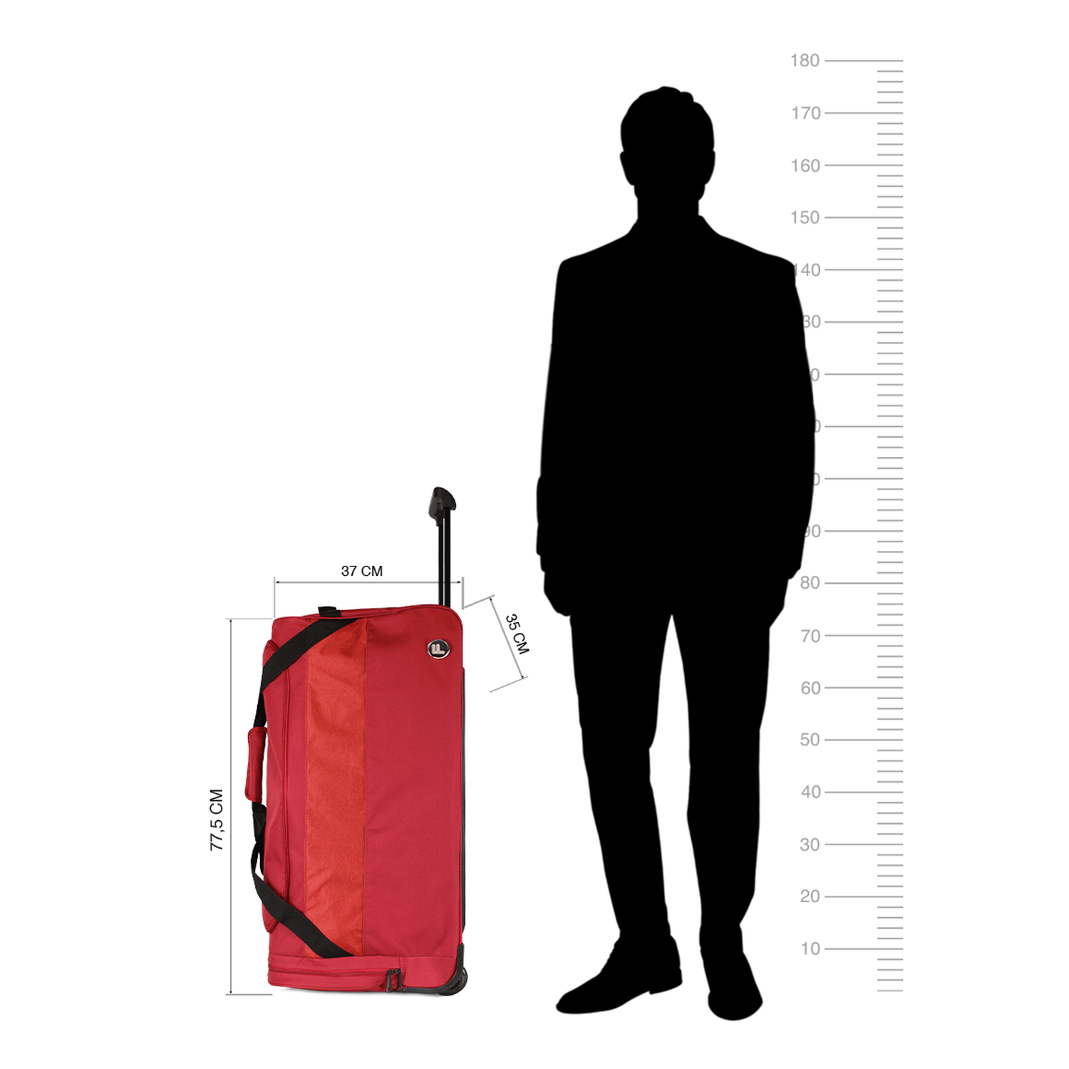 Pack 2 maletas M+L Kross rojo