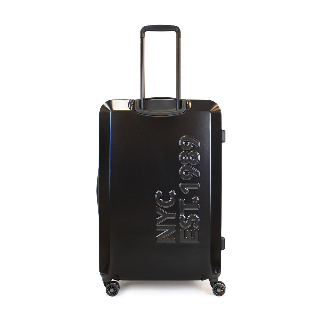 Set 2 Maletas DKNY Beveled S+L negra + Almohada + Organizador 6 piezas