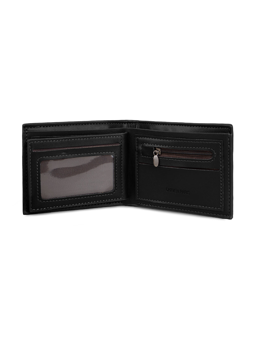 Billetera hombre Bruno café oscuro con monedero Carven Paris