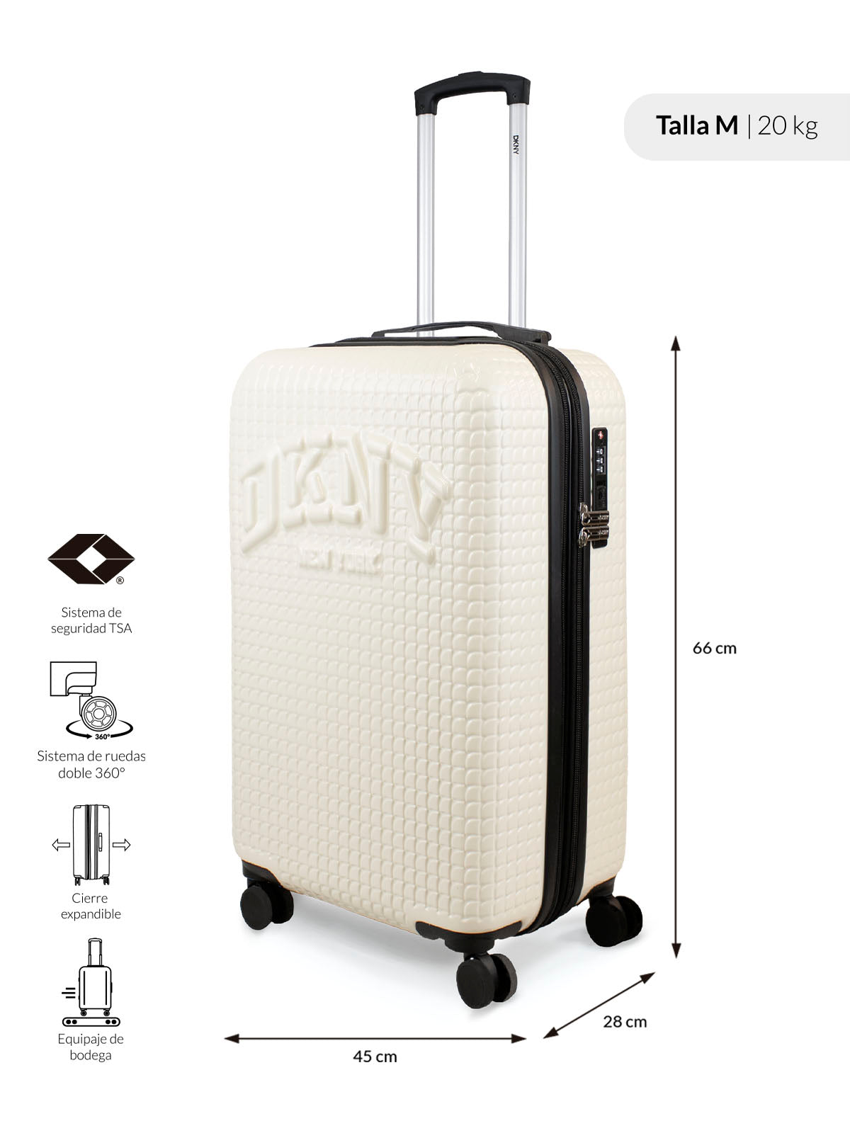 Pack 2 maletas M+L Hot Town blanco