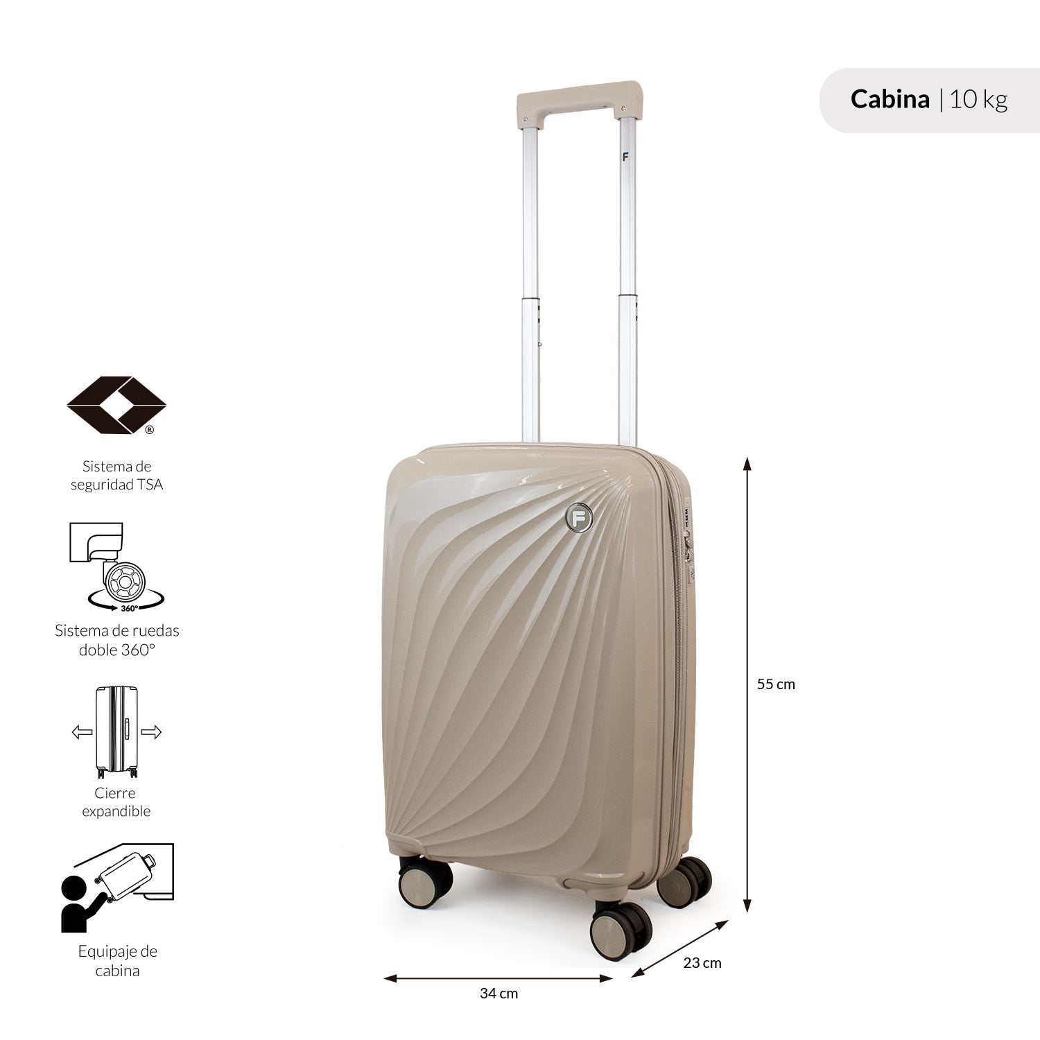 Maleta de cabina Slay F beige