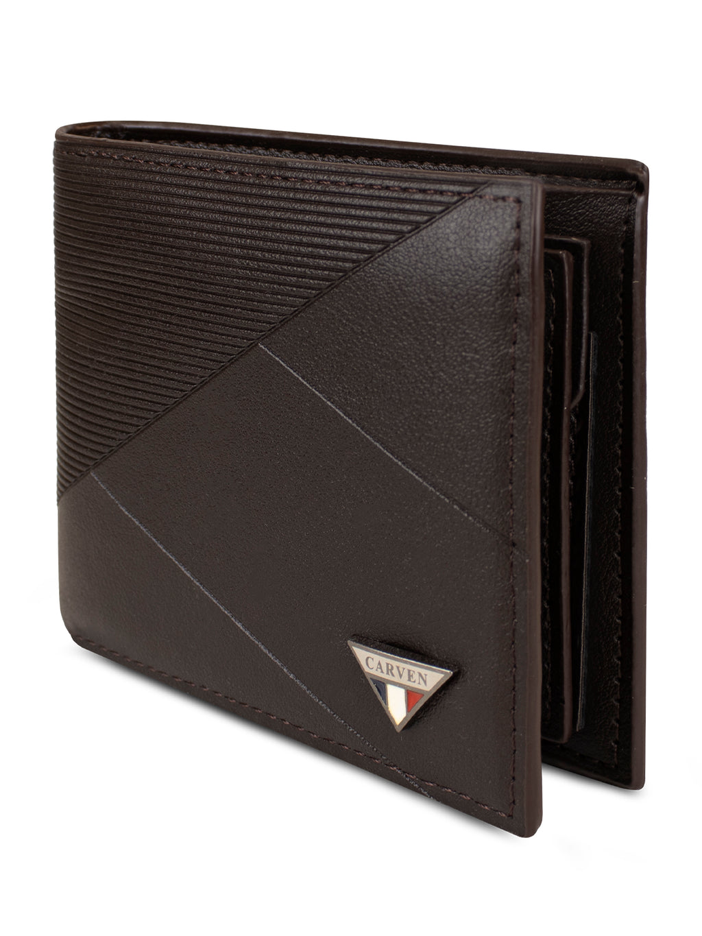 Billetera hombre Enzo café oscuro con monedero Carven Paris