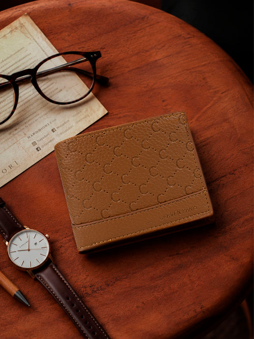 Billetera hombre Lucca café con monedero Carven Paris