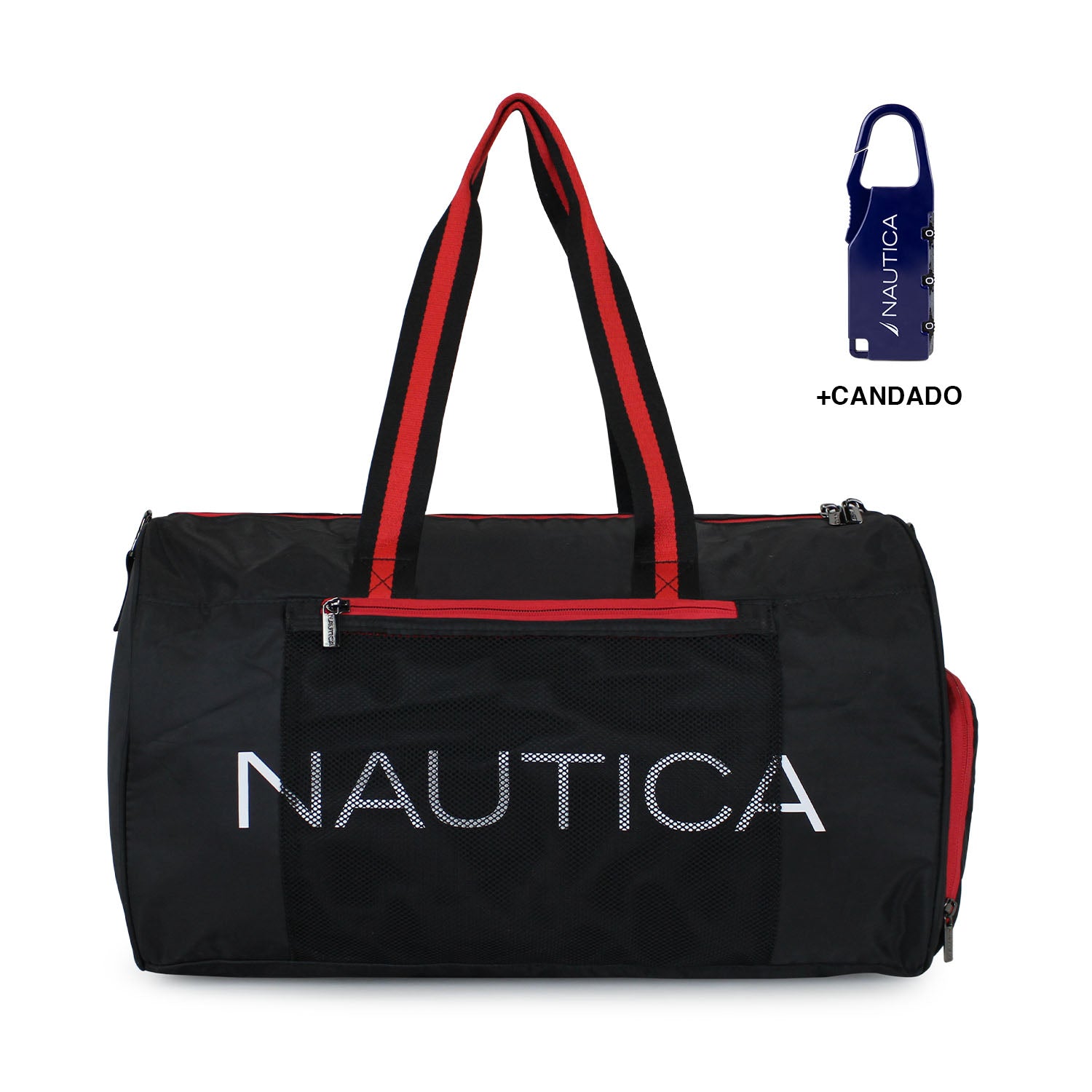 Bolso Aries negro Nautica + Candado
