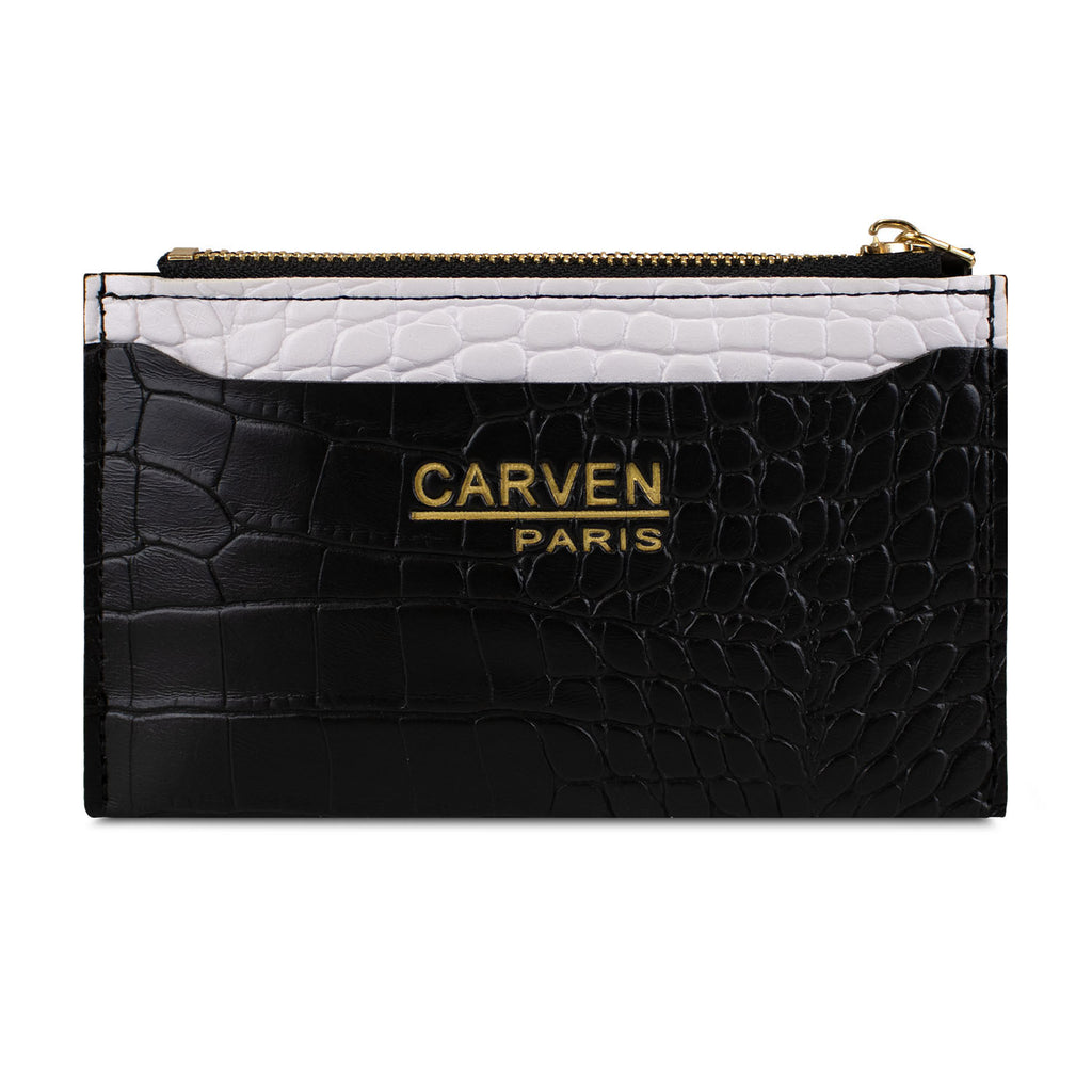 Billetera tarjetero mujer con monedero Zoe Carven negro