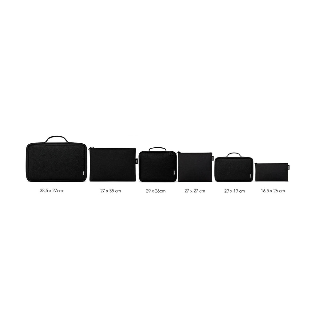 Pack Maleta Grande City Scape + Organizador 6 piezas negro DKNY