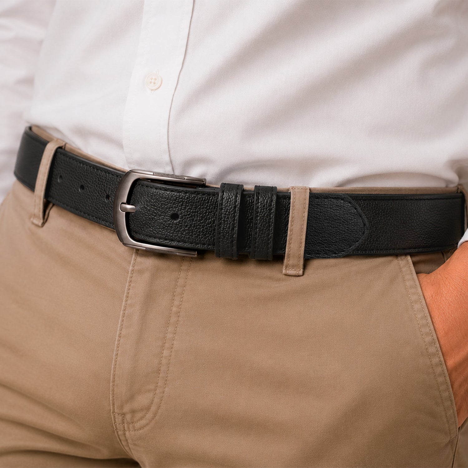 Cinturón hombre Jon negro Carven