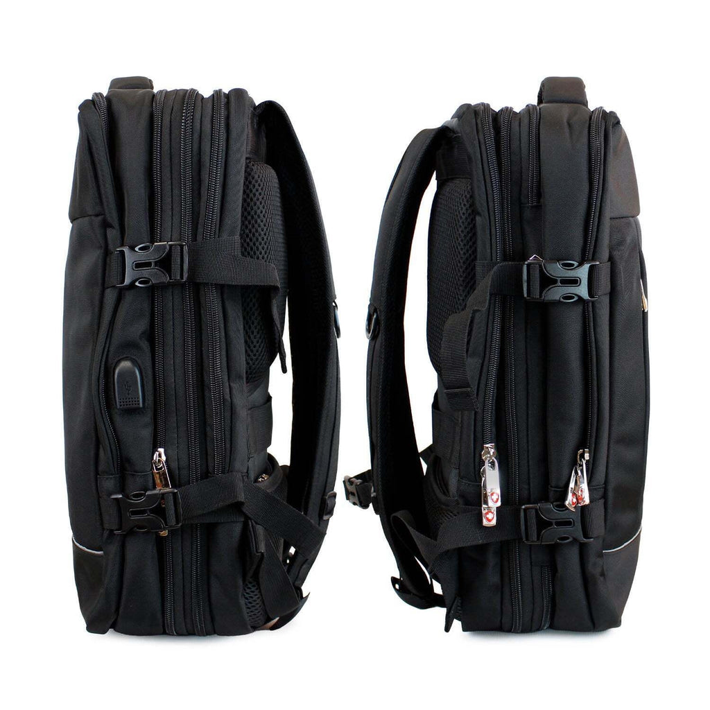 Mochila ejecutiva viaje con portanotebook y USB negro