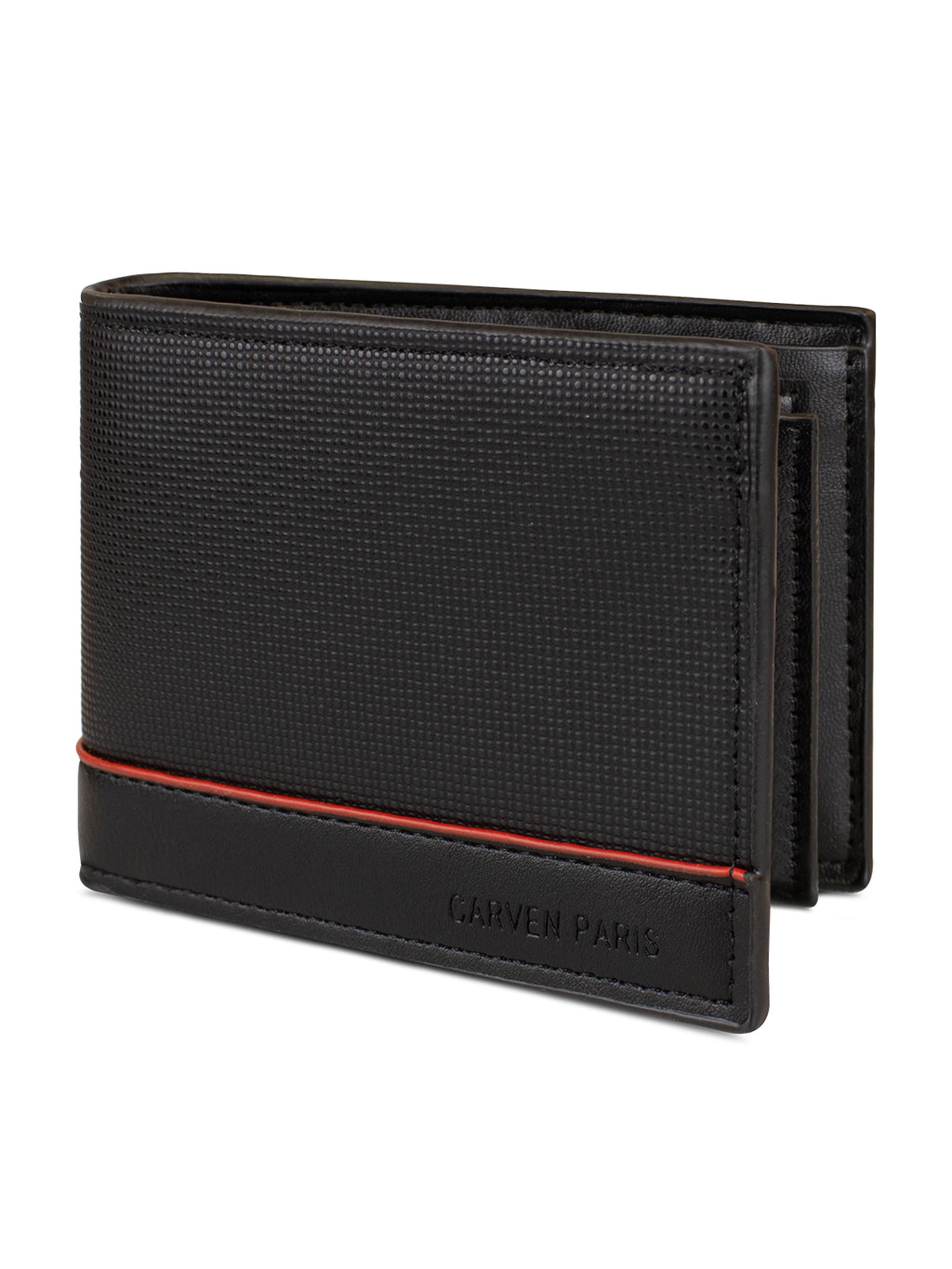 Billetera hombre Gino negra con monedero Carven Paris
