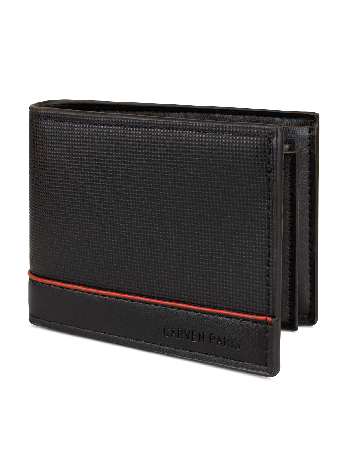 Billetera hombre Gino negra con monedero Carven Paris