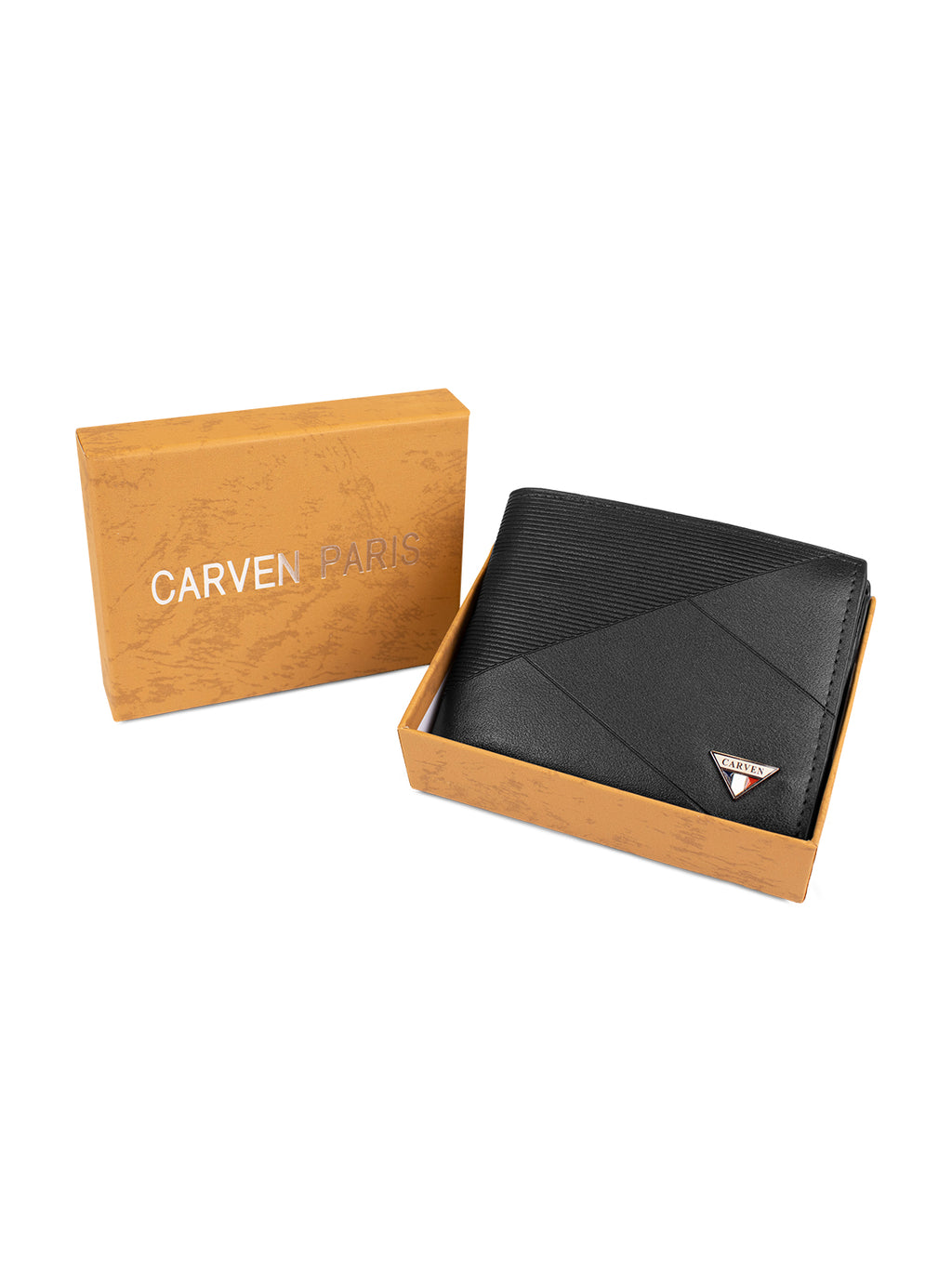 Billetera hombre Enzo negra con monedero Carven Paris