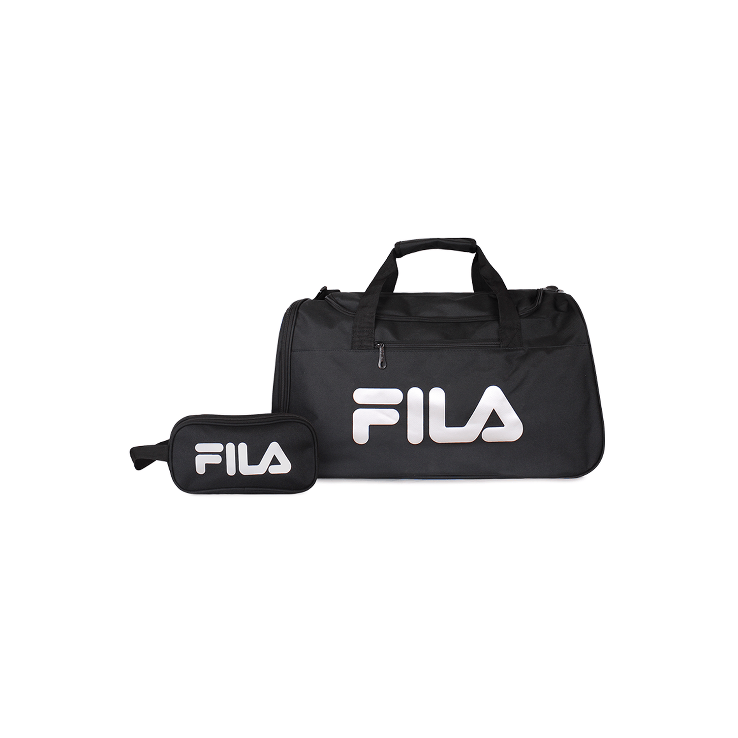 Pack Bolso Verona 71 lts silver + Neceser Spark negro