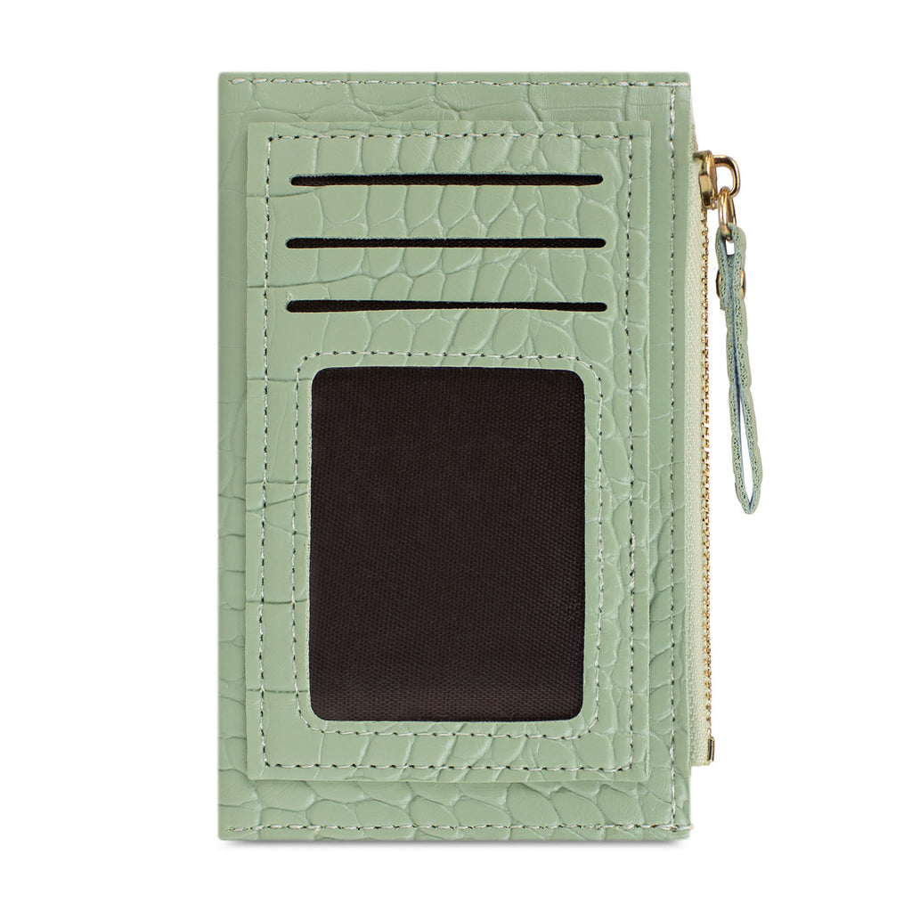 Billetera tarjetero mujer con monedero Zoe Carven verde