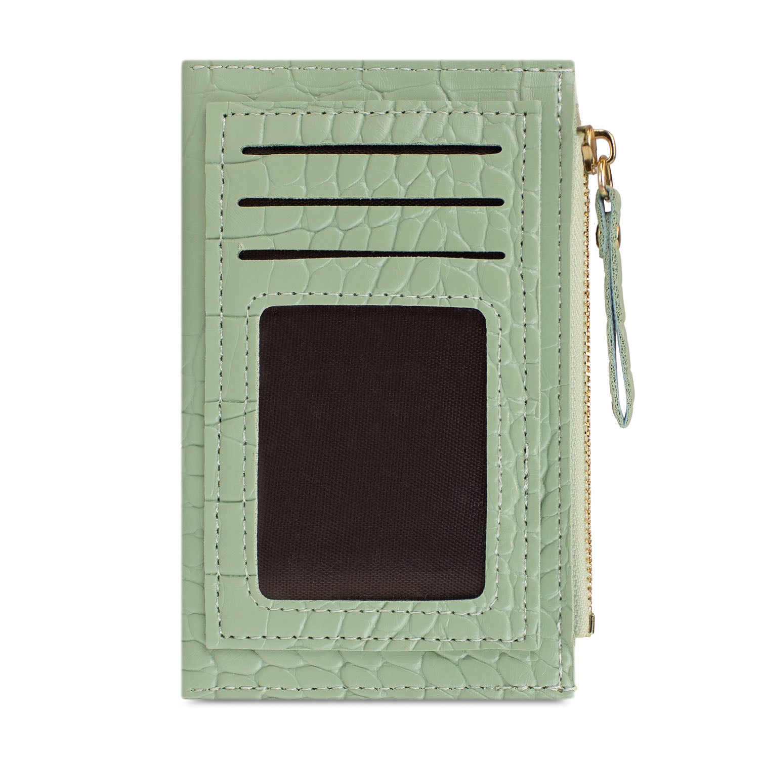 Billetera tarjetero mujer con monedero Zoe Carven verde