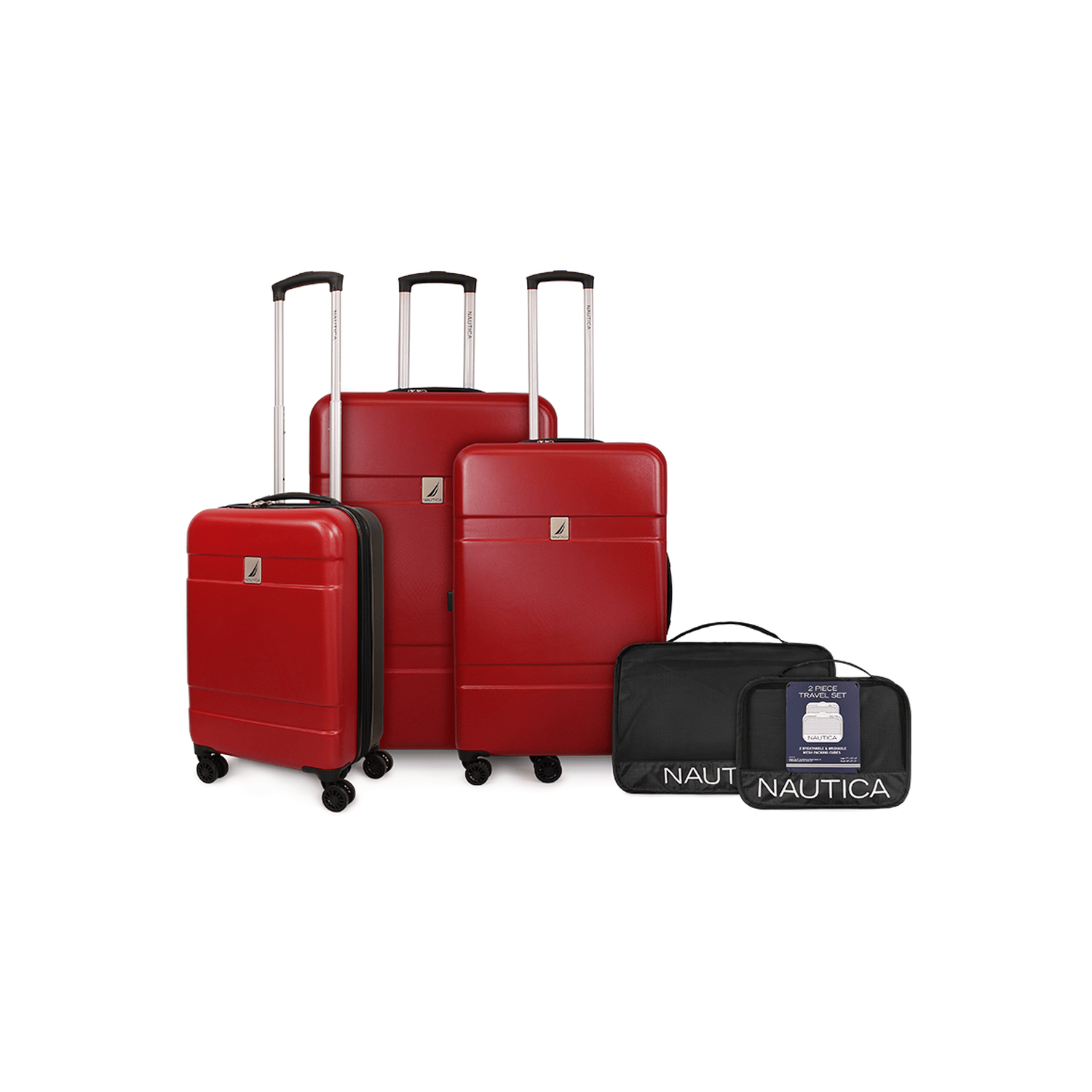 Set 3 Maletas Bora S+M+L + Organizador rojo