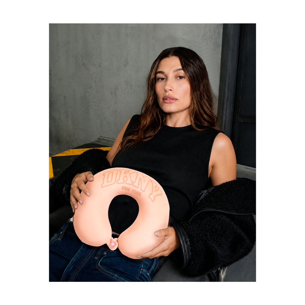 Almohada de Viaje Memory Foam VARSITY DONNA KARAN rosada