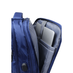 Mochila viaje Viral con usb azul