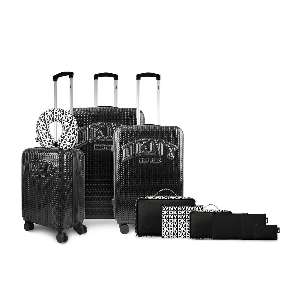 Set 3 Maletas DKNY Hot Town + Almohada + 6 Organizadores de Viaje
