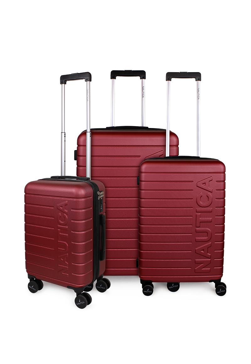 Set 3 maletas Argo S+M+L burdeo Nautica