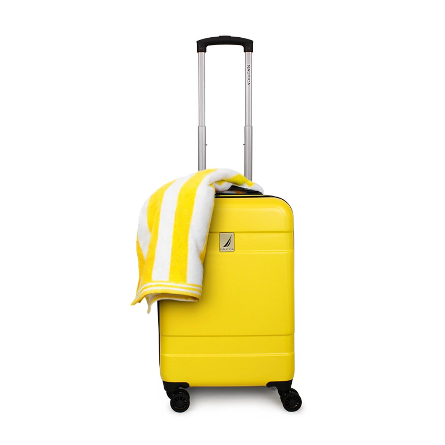 Pack Maleta cabina 10kg Bora amarilla + Toalla de playa Nautica